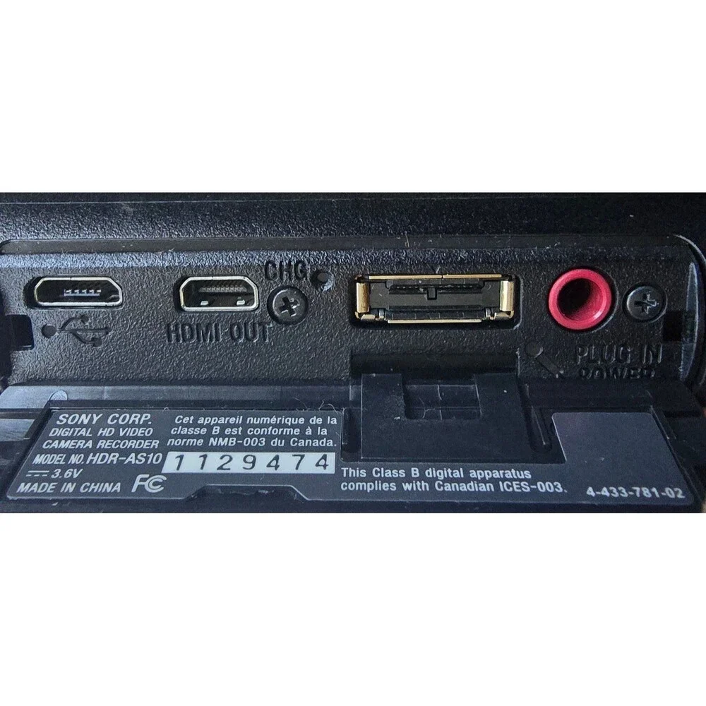 Sony HDR-AS10 Action Camcorder Battery 1080P Full HD 16MP Exmor SteadyShot